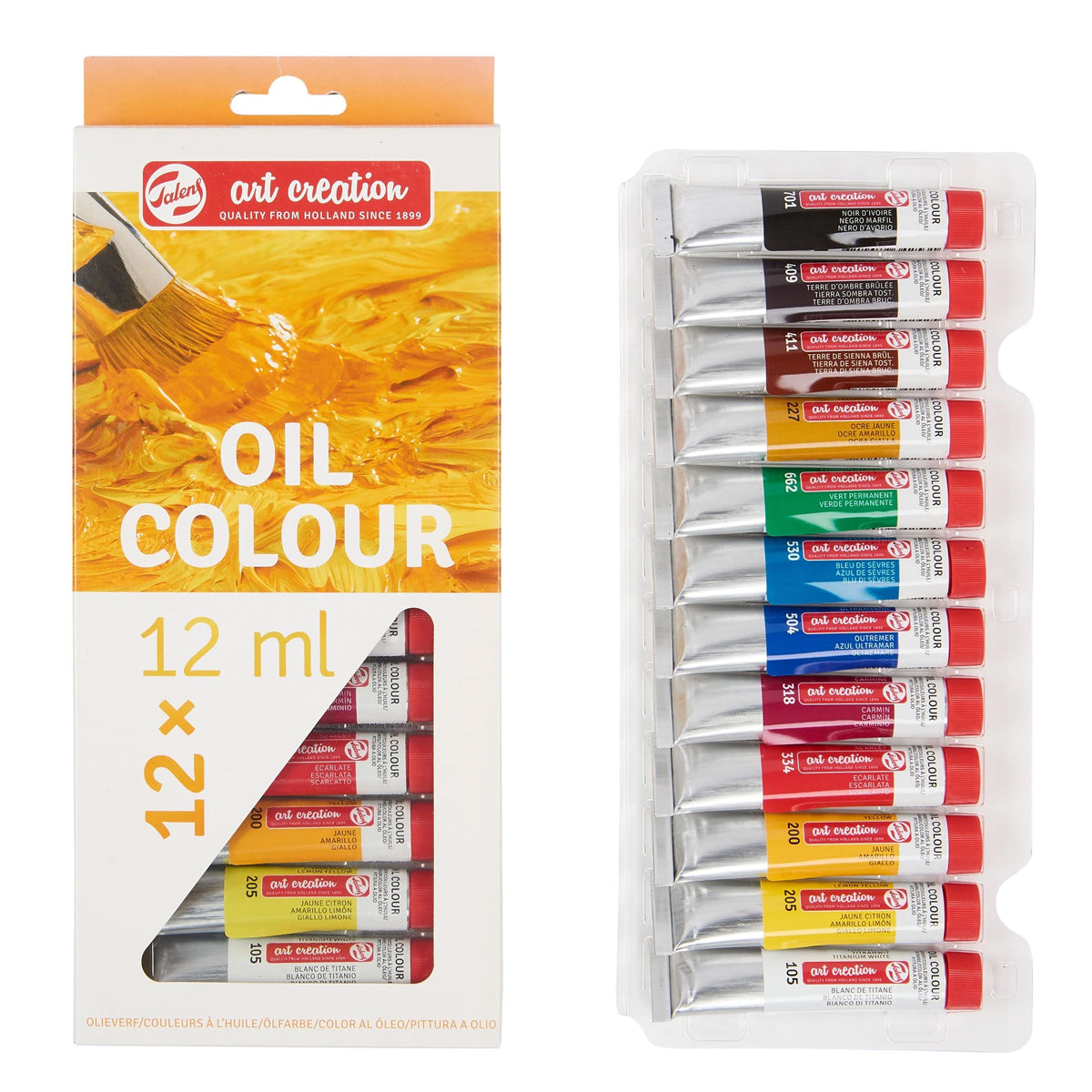 TALENS ART CREATION OIL COLOUR SET X12 (12 ML)