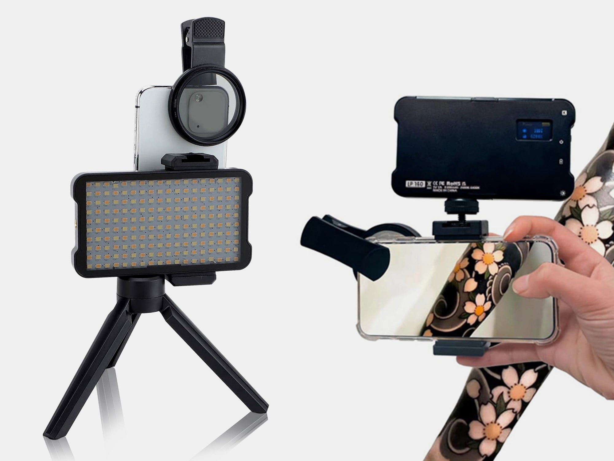 KIT FOTOGRAFICO 180 Filtro CPL con Luz LED y Trípode