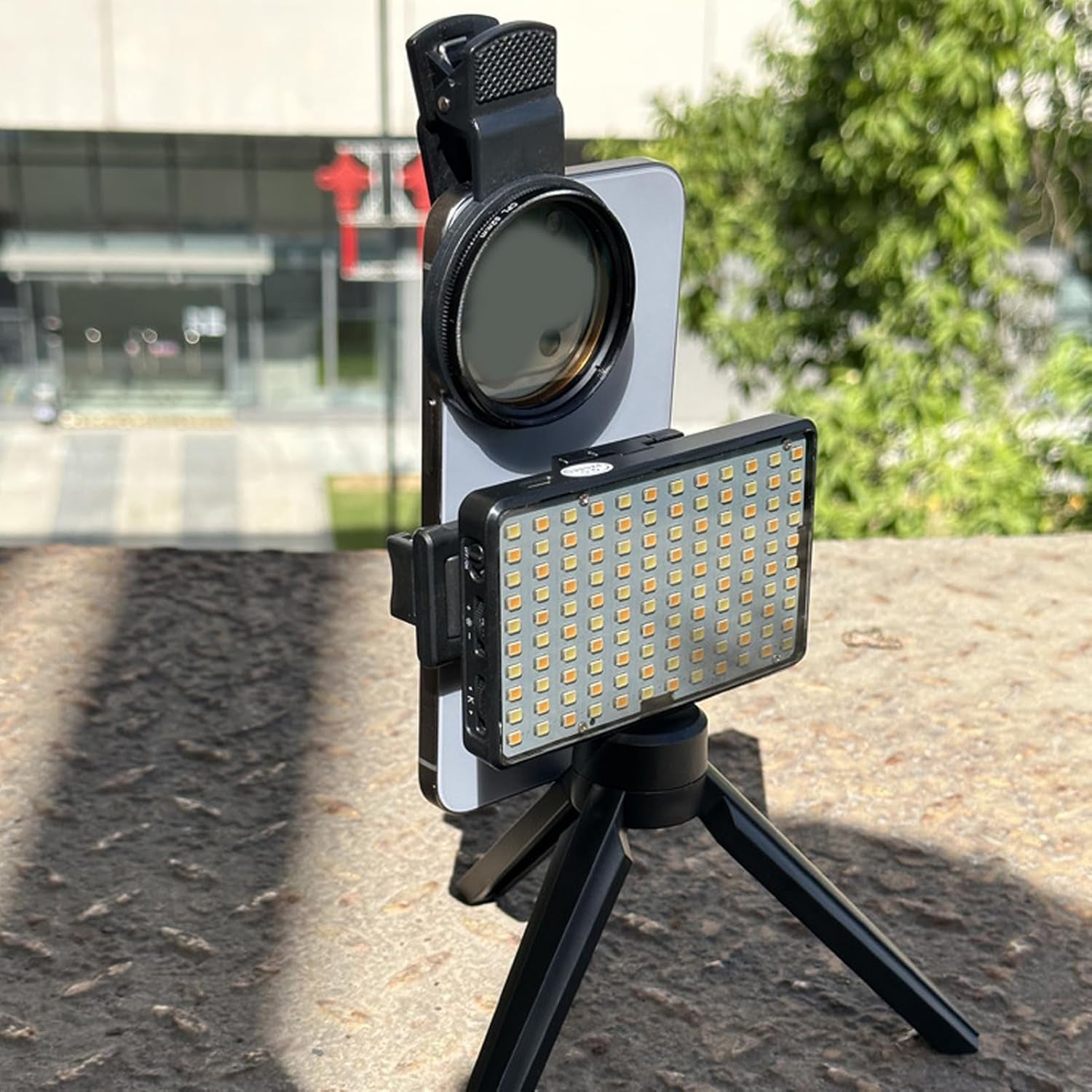 KIT FOTOGRÁFICO 120 Filtro CPL con Luz LED y Trípode