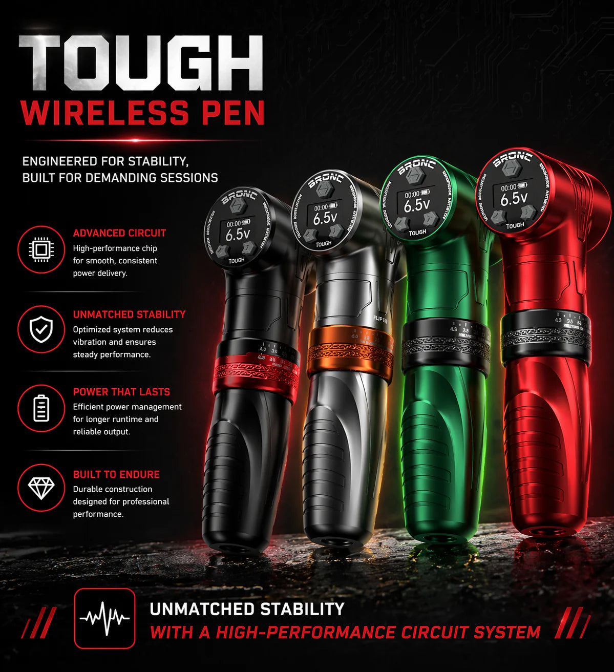 BRONC Tough Adjustable Wireless Pen